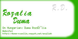 rozalia duma business card